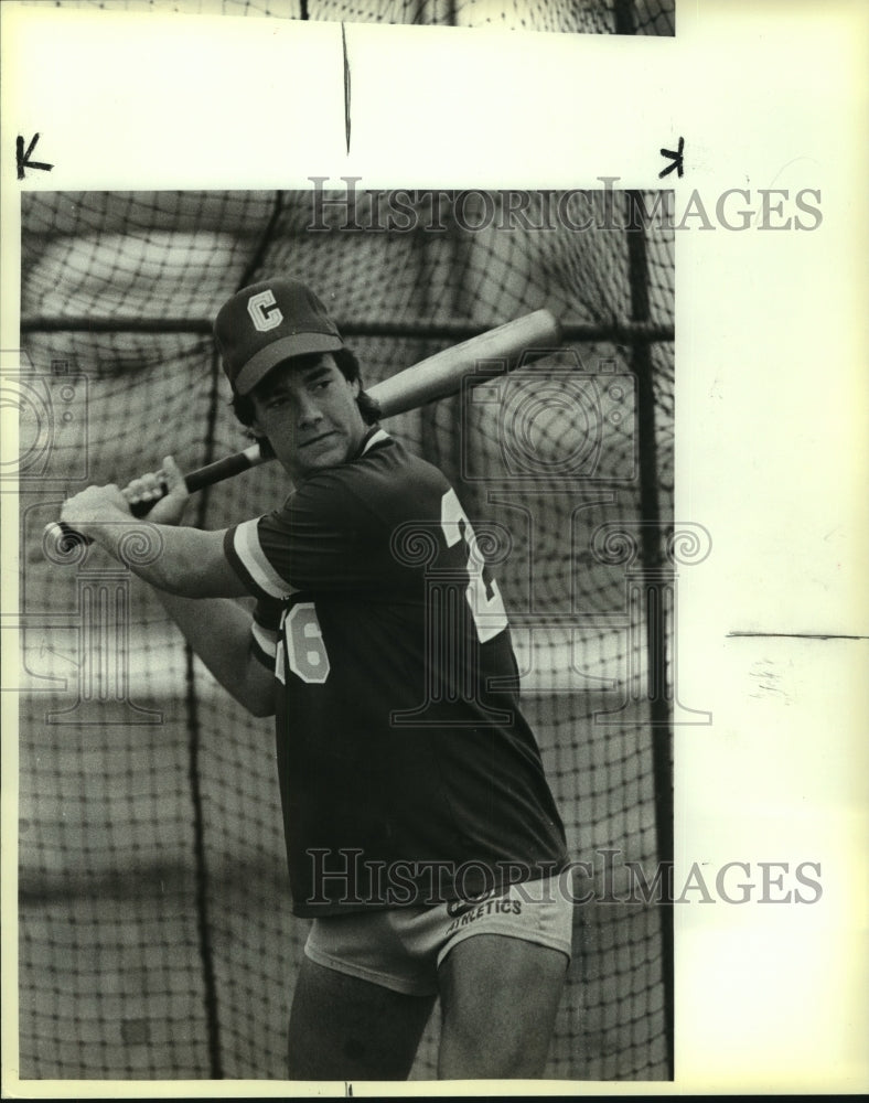 1985 Press Photo New Braunfels Canyon baseball player Gary Edwards - sas10297- Historic Images