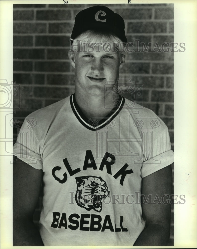 1985 Press Photo Clark High baseball player John Wiles - sas10301- Historic Images