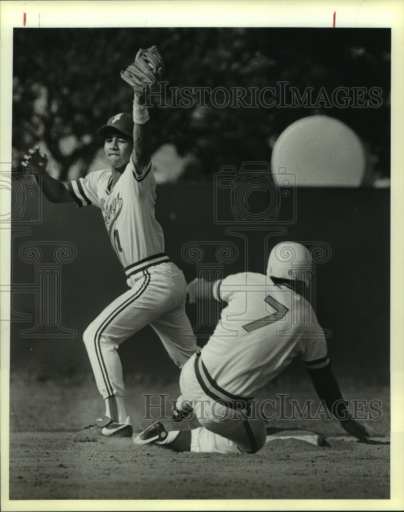 1985 Press Photo Jay and Lee play high school baseball - sas10309- Historic Images