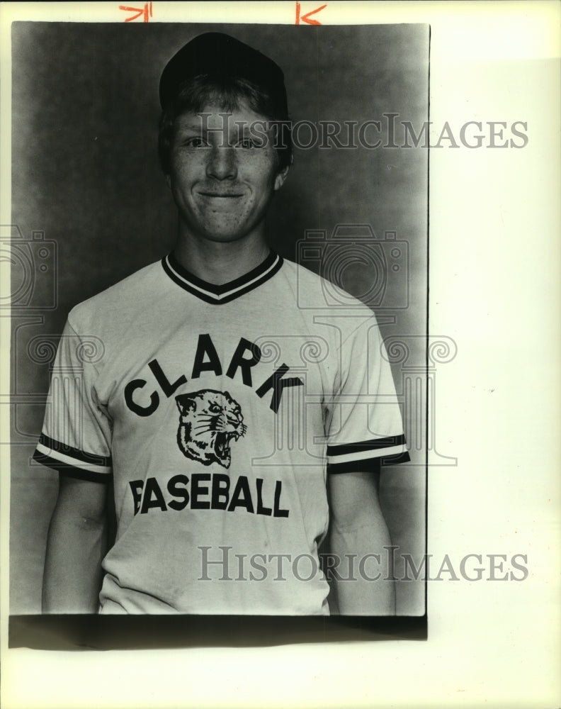 1986 Press Photo Clark High baseball shortstop Allen Kalisky - sas10342- Historic Images