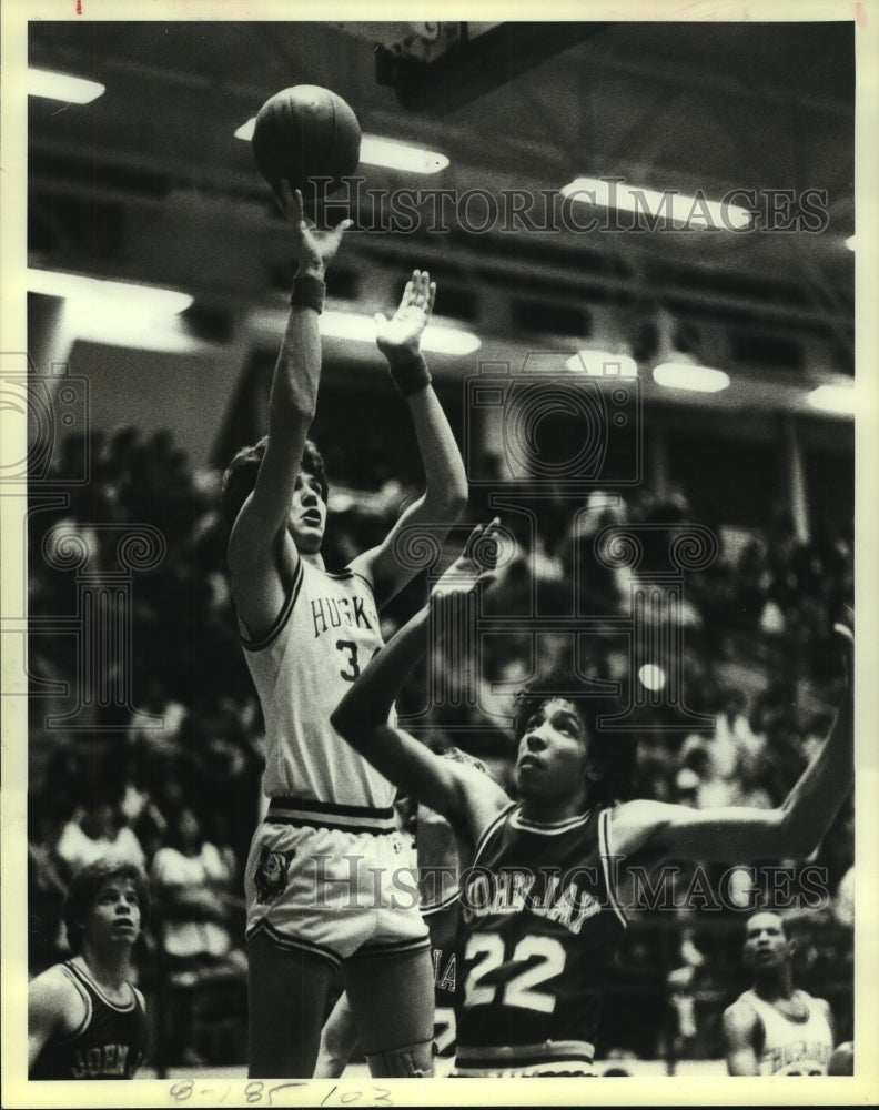 1984 Press Photo Holmes and Jay play boys high school basketball - sas10367- Historic Images
