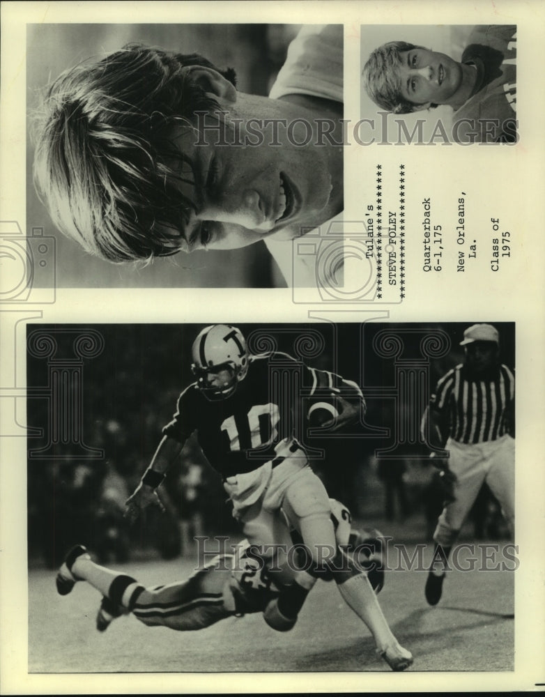 Press Photo Tulane football quarterback Steve Foley - sas10383- Historic Images