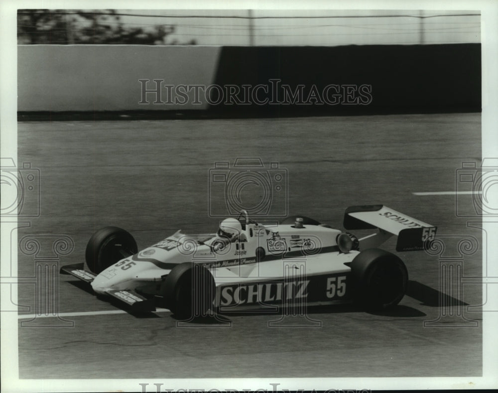 Press Photo Josele Garza, Race Car Driver in Schlitz Car - sas10453- Historic Images