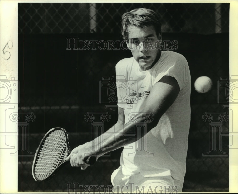 1986 Press Photo Billy Ford, San Antonio Tennis Player at McFarlin Court Match- Historic Images