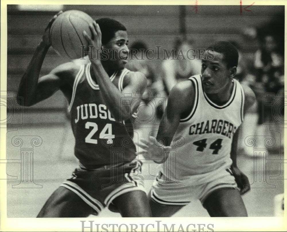 1986 Press Photo Lawrence Frazier, Churchill High School Basketball Player- Historic Images
