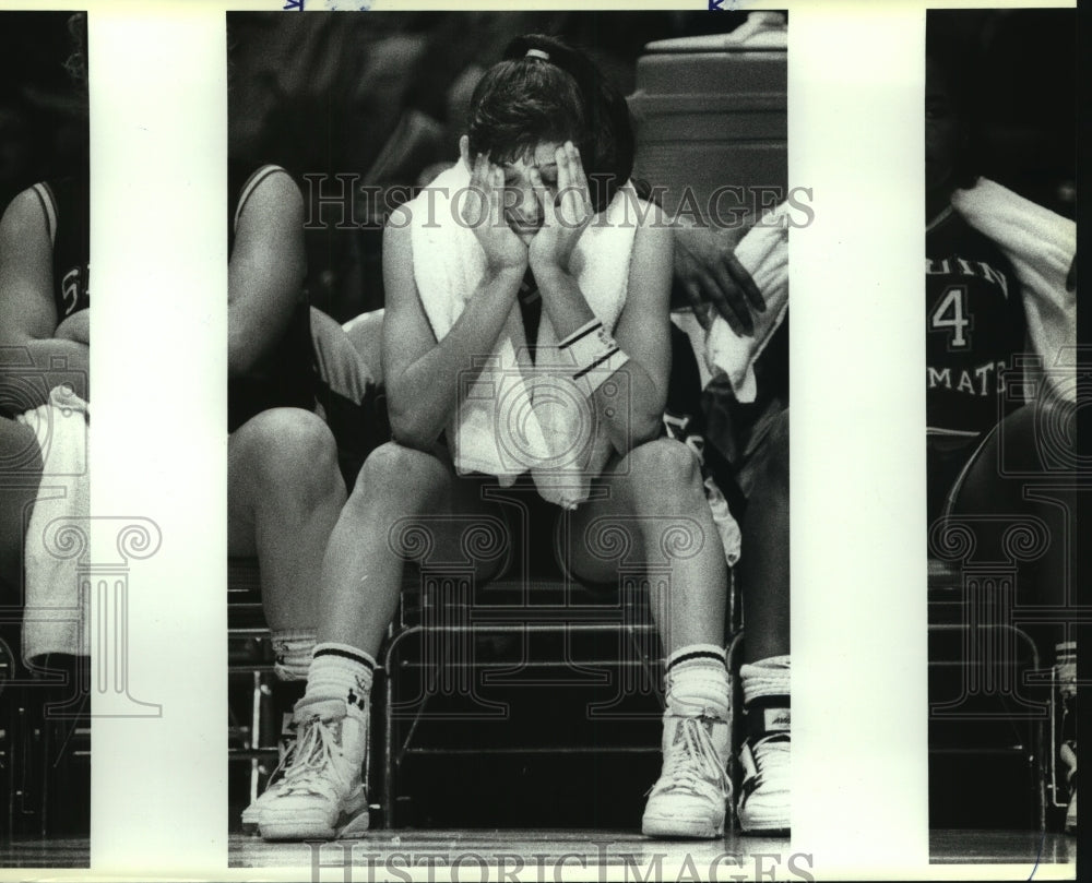 1990 Press Photo Jessica Gayton, Seguin High School Basketball Player- Historic Images