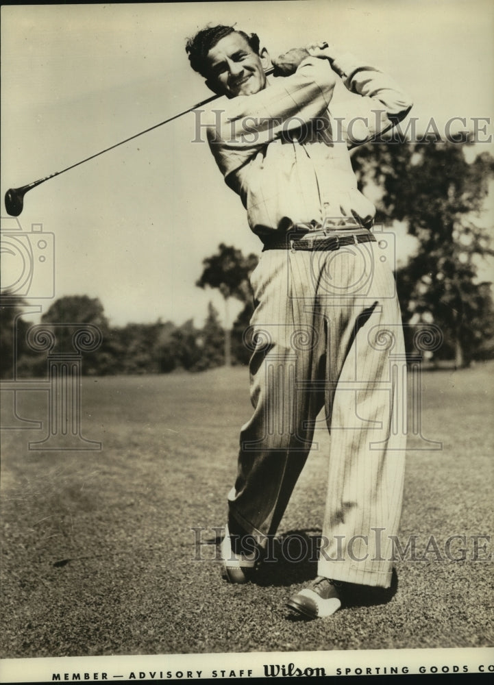 Press Photo Golfer Johnny Revolta, Wilson Sporting Goods Advisory Staff Member- Historic Images