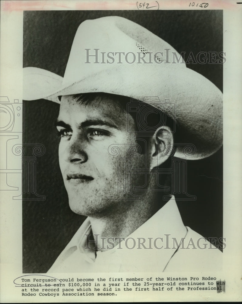 1975 Press Photo Tom Ferguson, Winston Professional Rodeo Cowboy - sas10654- Historic Images