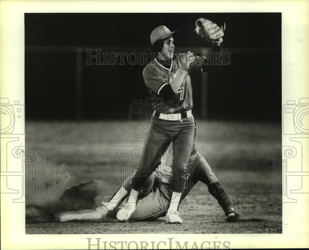 1983 Press Photo Jimmy Garcia, Burbank High School Baseball Player at Game- Historic Images