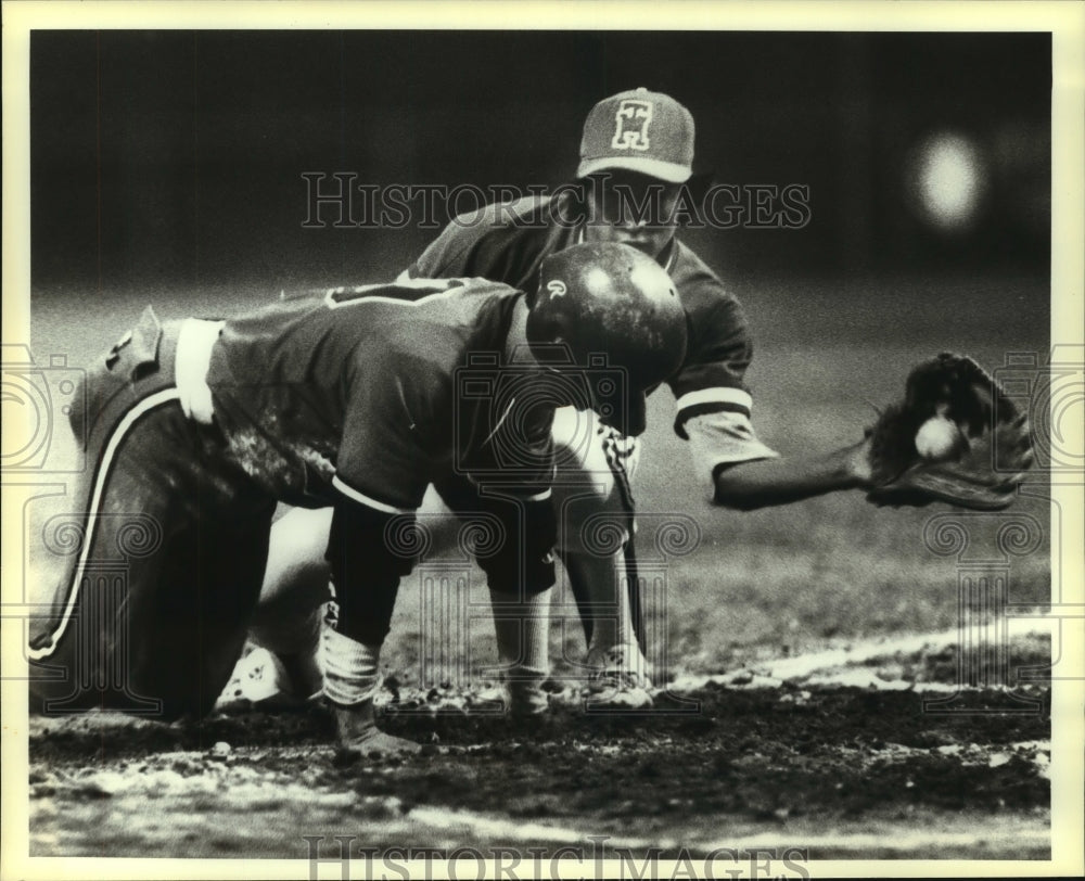 Press Photo Burbank and Laredo High School Baseball Players at Game - sas10773- Historic Images