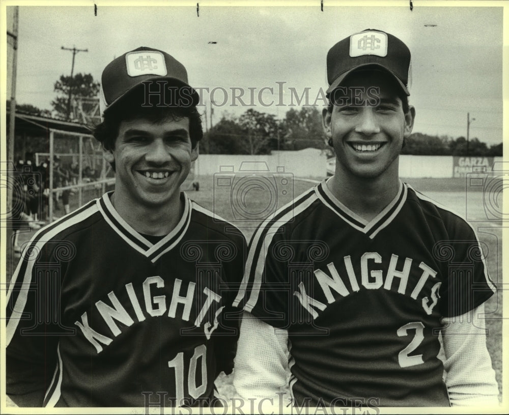 1986 Press Photo Steve Curiel, Holy Cross High School Baseball Player- Historic Images