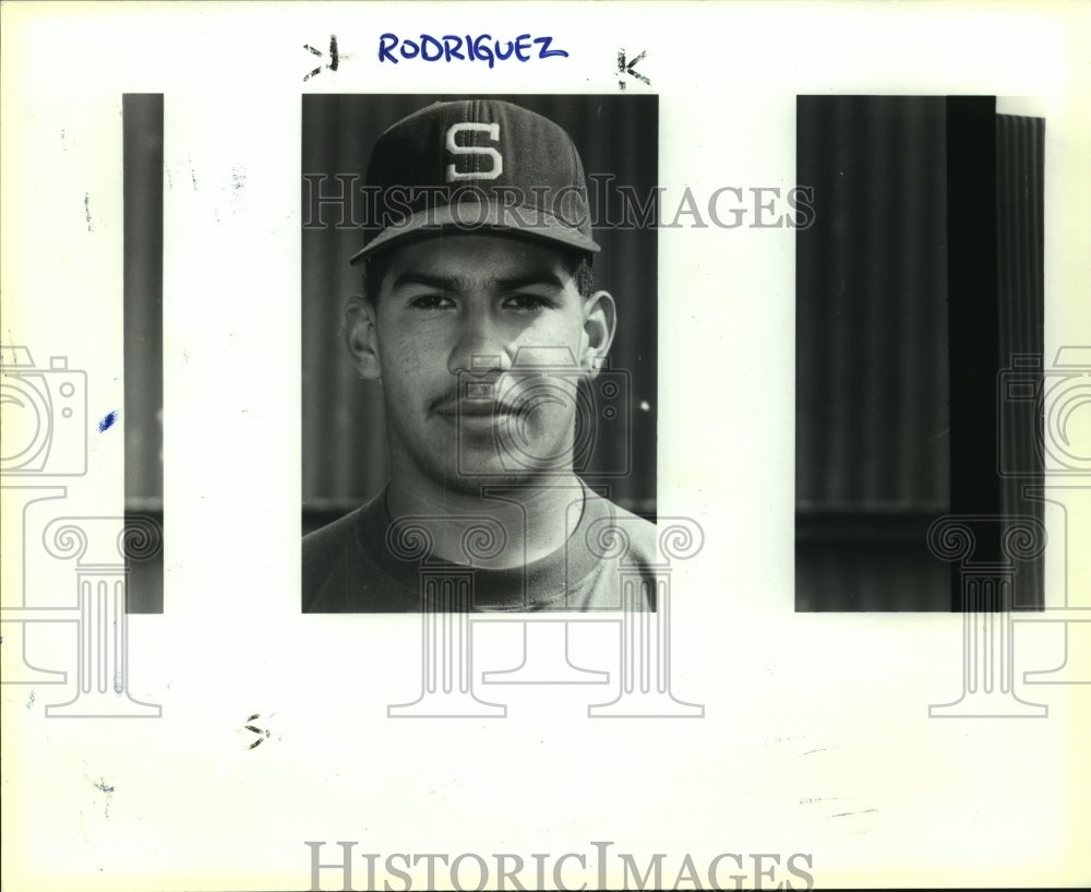 1992 Press Photo Andy Rodriguez, South San Antonio High School Baseball Player- Historic Images