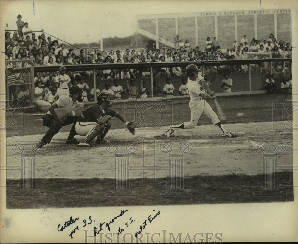 1978 Press Photo High School Baseball Players at Home Plate - sas10848- Historic Images