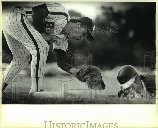 1986 Press Photo Tony Rosenbaum, West Campus High School Baseball ...