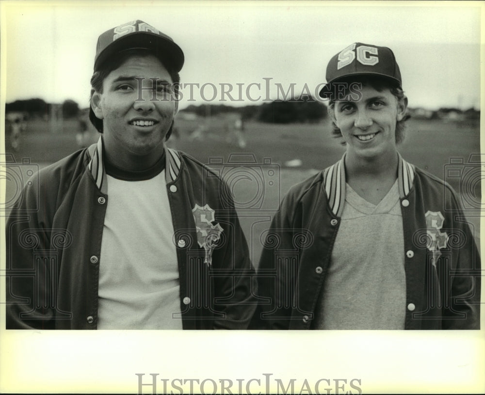 1986 Press Photo Ruben Mendez, Sam Clemens High School Baseball Player- Historic Images