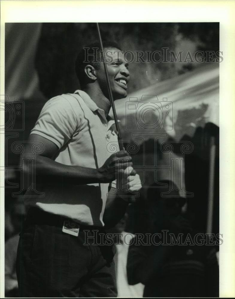 Press Photo Alvin Gentry, Spurs Basketball Assistant Coach at Golf Game- Historic Images