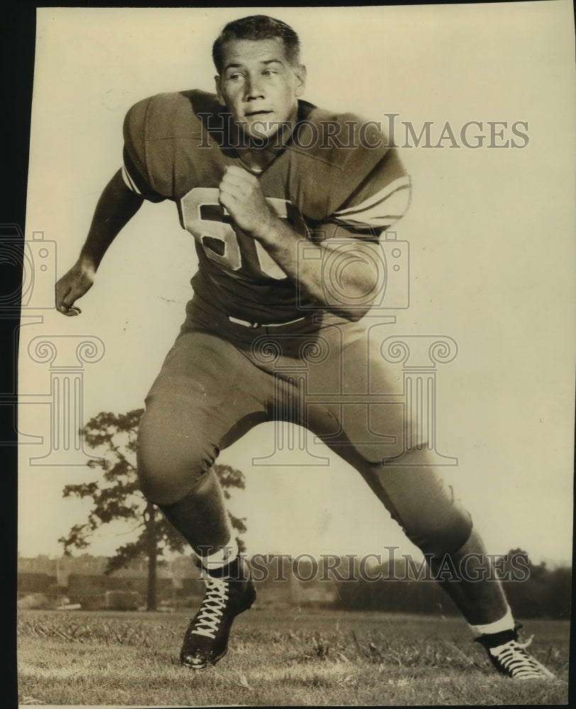 1957 Press Photo Matt Gorges, Rice Football Guard Player - sas10995- Historic Images