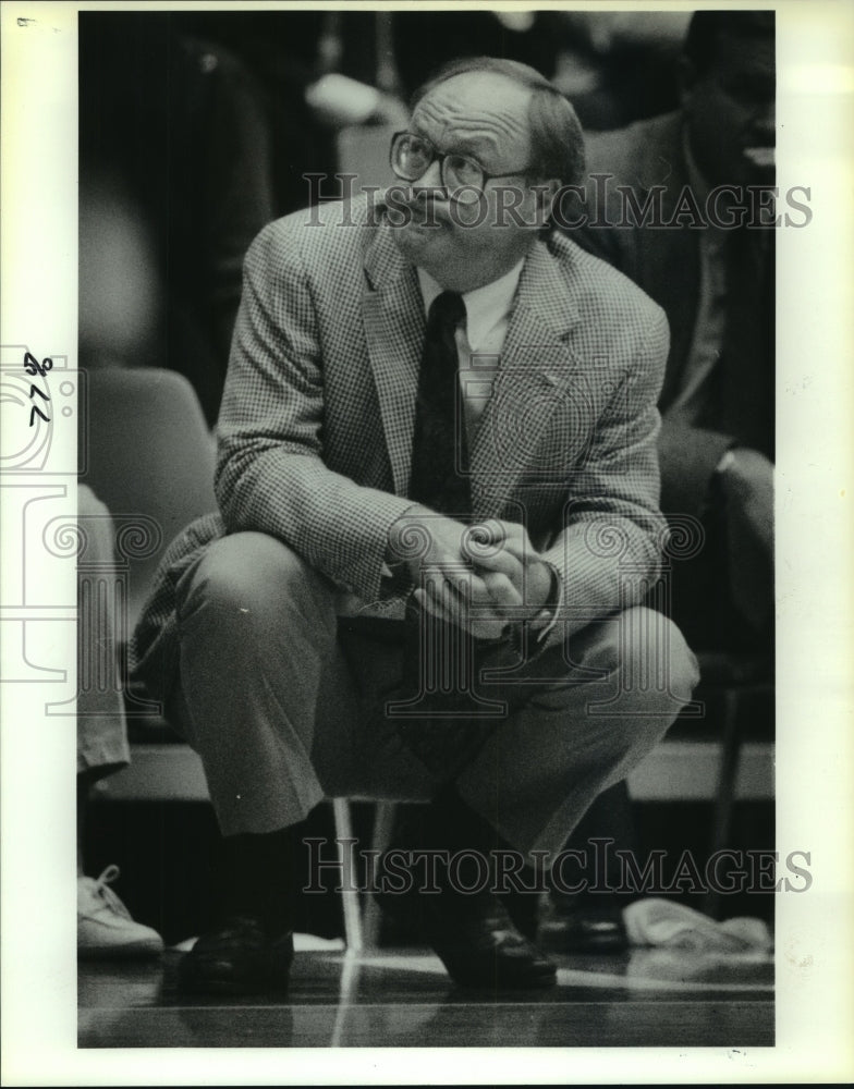 1990 Press Photo Stu Garner, University of Texas San Antonio Basketball Coach- Historic Images