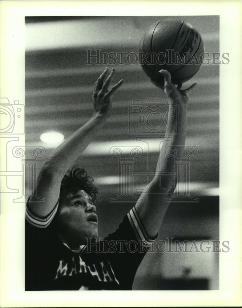 1989 Press Photo Jennifer Goble, Marshall High School Basketball Player- Historic Images