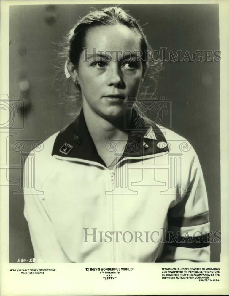 1981 Press Photo Carol Johnston, One Armed Gymnast on "Disney's Wonderful World"- Historic Images