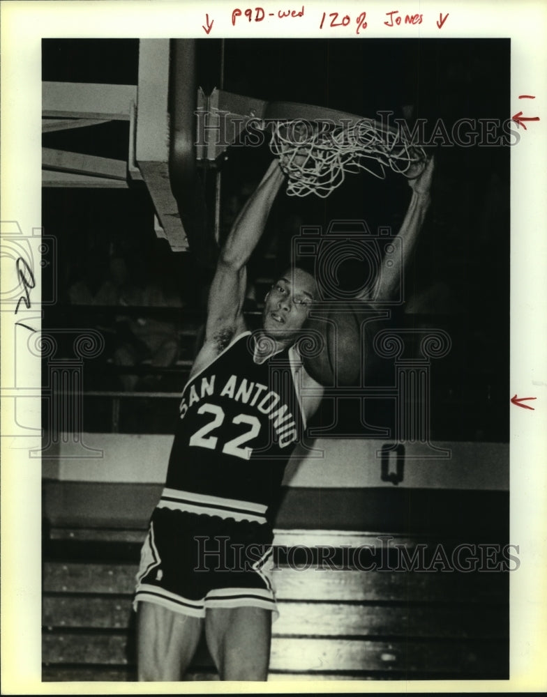 1987 Press Photo Anthony Jones, San Antonio Basketball Player - sas11246- Historic Images