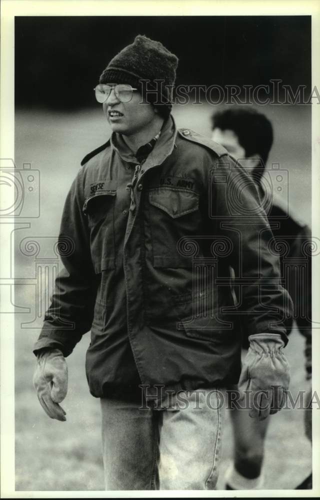 1992 Press Photo Rugby player Kevin Howell at Bowie Field, Texas - sas11276- Historic Images