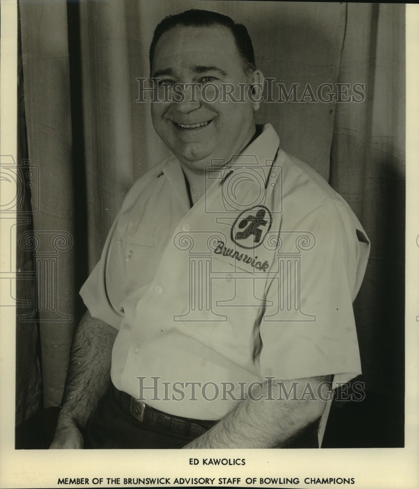 Press Photo Ed Kawolics, Brunswick Bowling Champions Advisory Staff Member- Historic Images