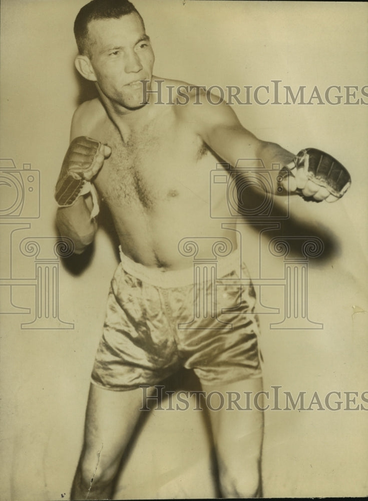 Press Photo Boxer Leo Kid Zorro Bennett - sas11301- Historic Images