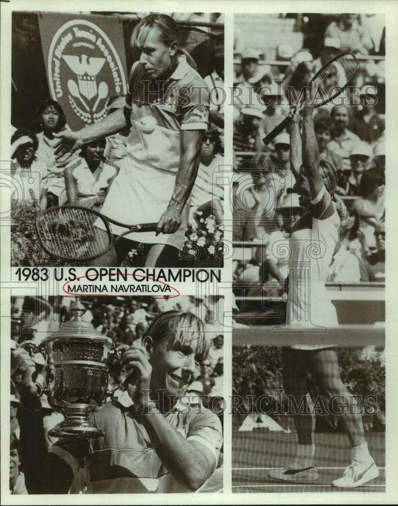 1983 Press Photo Martina Navratilova, United States Open Tennis Champion- Historic Images