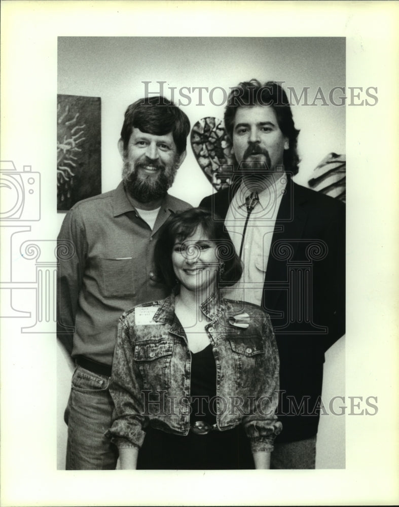 1992 Press Photo Robert Hurst with Others at Art Incorporate Reception- Historic Images