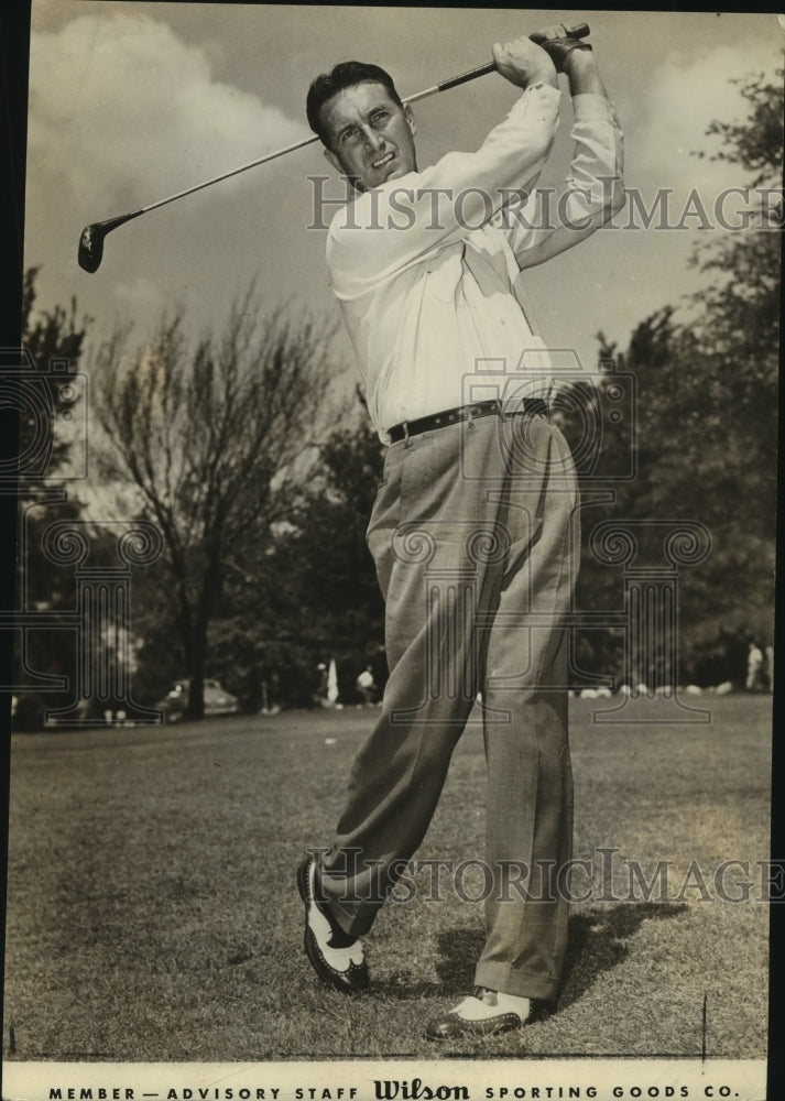 Press Photo Golfer E. J. "Dutch" Harrison, Wilson Sporting Goods Company Staff- Historic Images