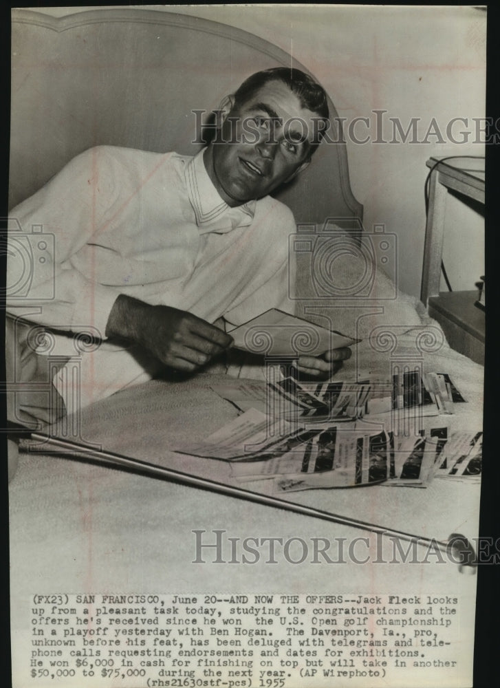 1955 Press Photo Golfer Jack Fleck, United States Open Golf Champion - sas11408- Historic Images