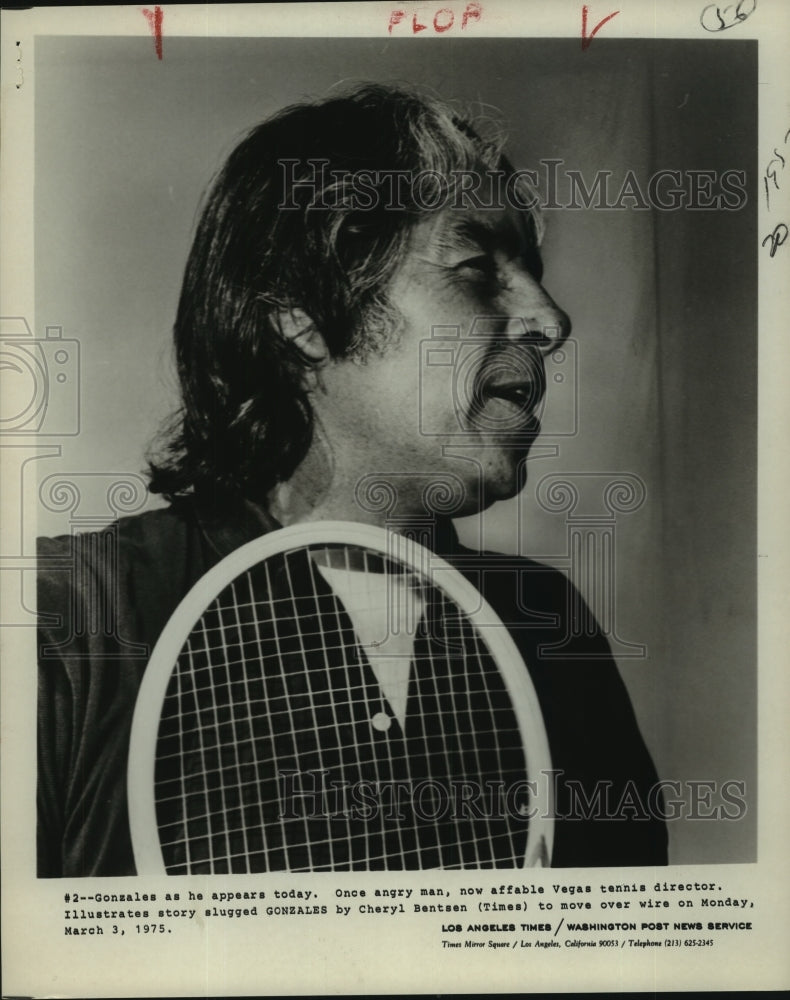 1975 Press Photo Pancho Gonzales, Tennis Player - sas11488- Historic Images