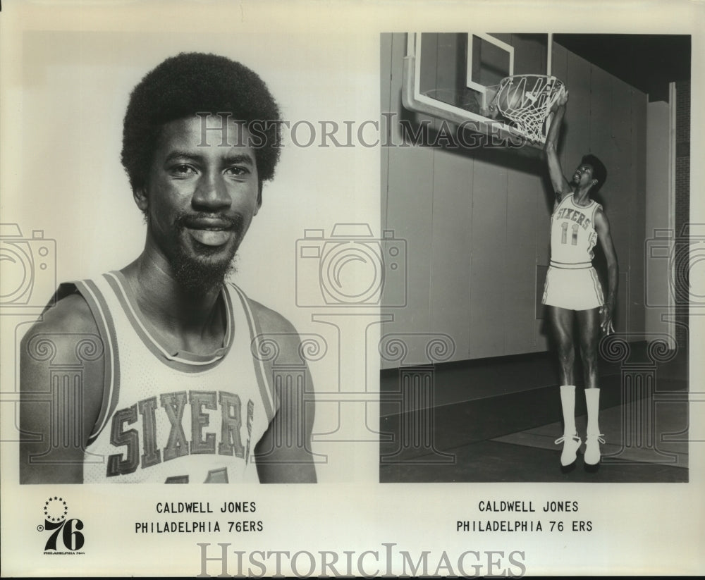 Press Photo Caldwell Jones, Philadelphia 76ers Basketball Player - sas11545- Historic Images