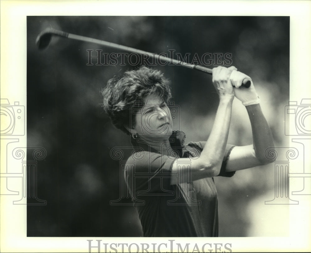 1991 Press Photo Golfer Linda Jones at Olmos Basin Women&#39;s Amateur Tournament- Historic Images