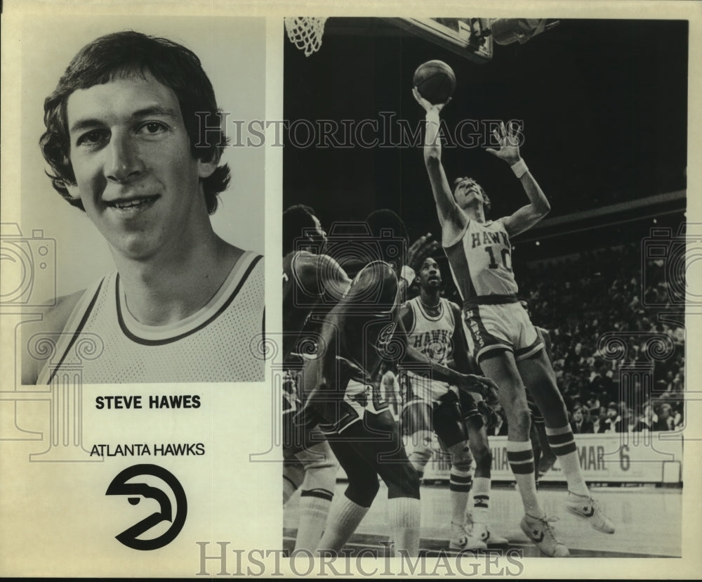 Press Photo Steve Hawes, Atlanta Hawks Basketball Player at Game - sas11651- Historic Images