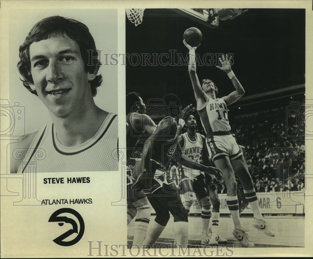 Press Photo Steve Hawes, Atlanta Hawks Basketball Player at Game - sas11652- Historic Images