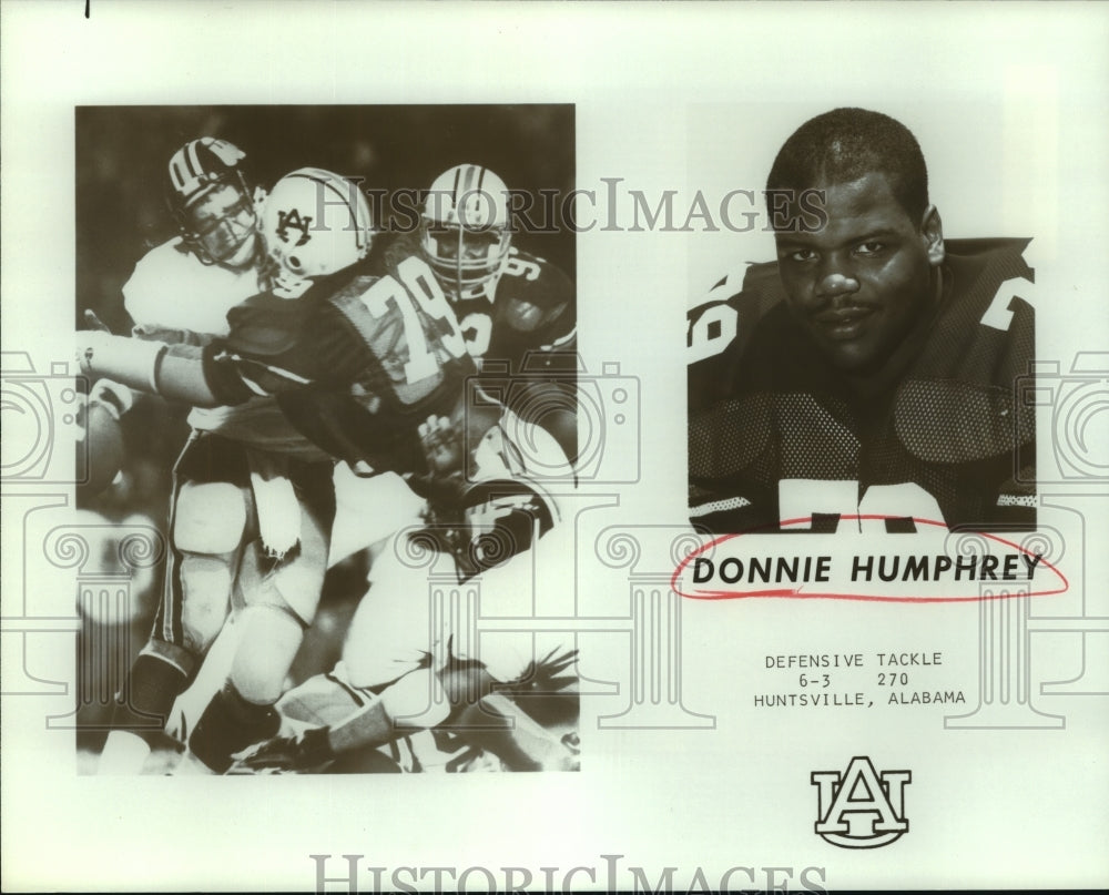 Press Photo Donnie Humphrey, University of Alabama Football Defensive Tackle- Historic Images