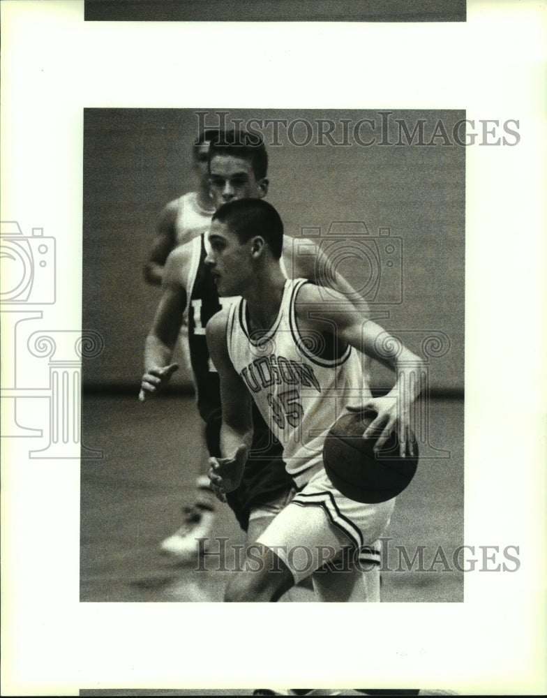 1994 Press Photo Steven Perez, Judson High School Basketball Player at Lee Game- Historic Images