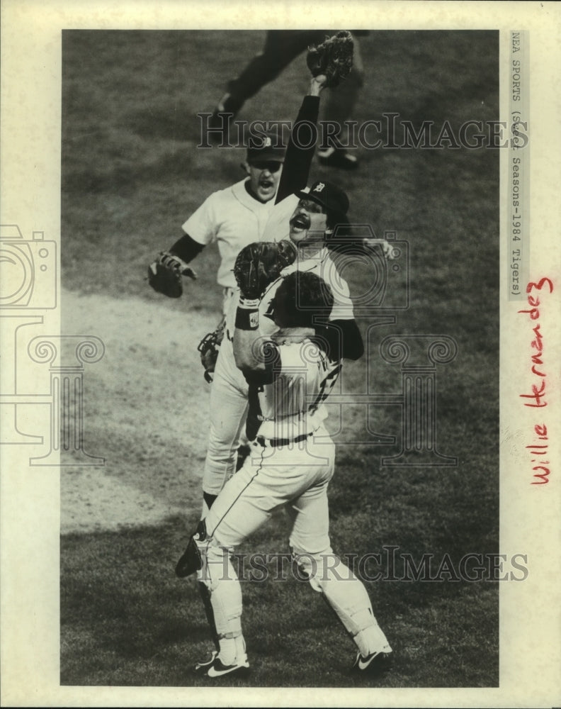 1984 Press Photo Willie Hernandez, Tigers Baseball Player at Game - sas11921- Historic Images