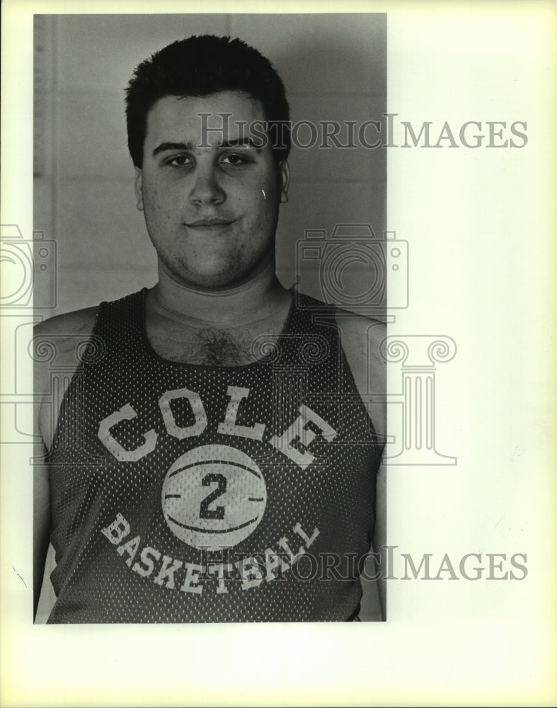 1987 Press Photo Ron Davidson, Cole High School Basketball Player - sas12025- Historic Images