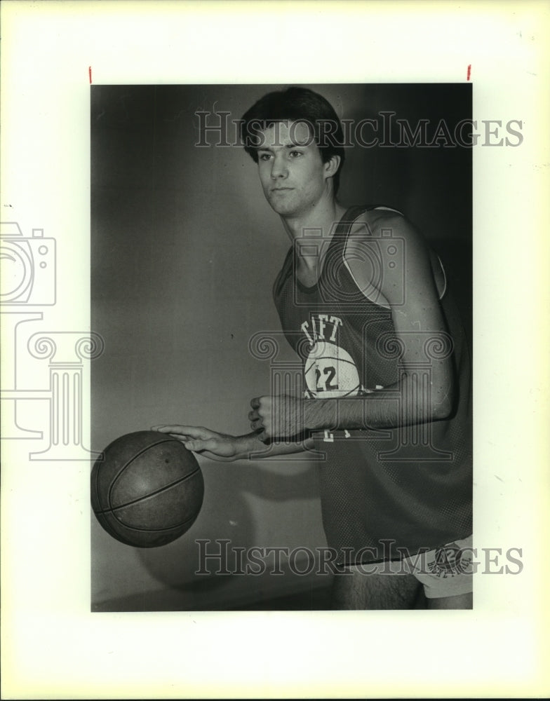 1987 Press Photo Taft High basketball player Mike Laderer - sas12052- Historic Images