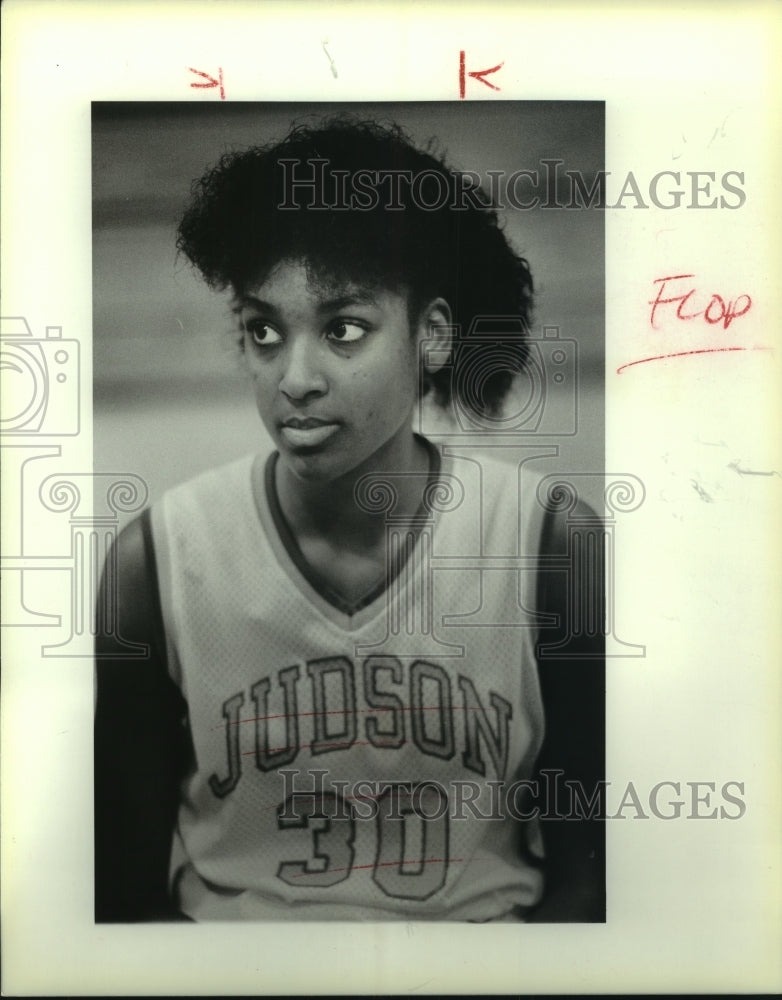 1986 Press Photo Ericka Hollins, Judson High School Basketball Player- Historic Images