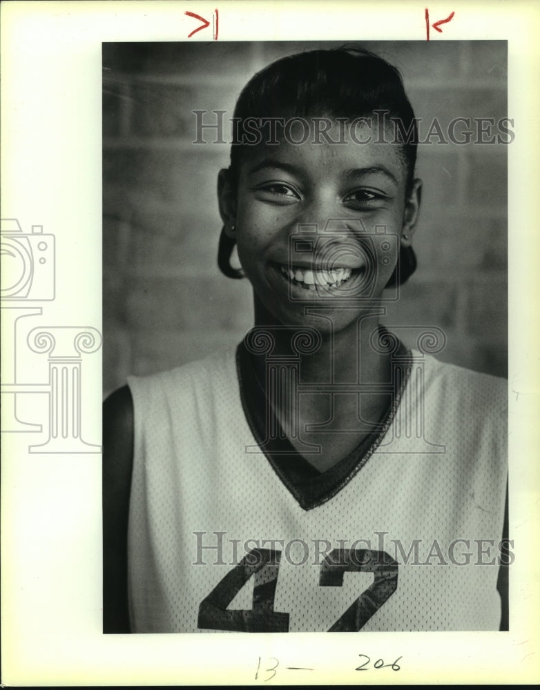 1987 Press Photo Carmen Carter, Fox Tech High School Basketball Player- Historic Images