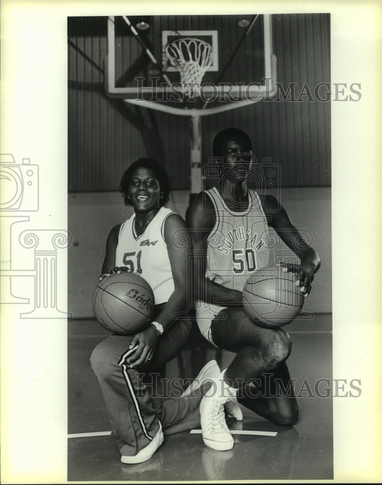 1985 Press Photo High School Basketball Players Bernadette Ray and Thomas Thames- Historic Images