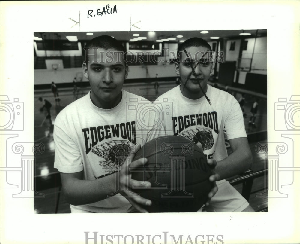 1994 Press Photo Rudy and Ray Garcia, Edgewood High School Basketball Players- Historic Images