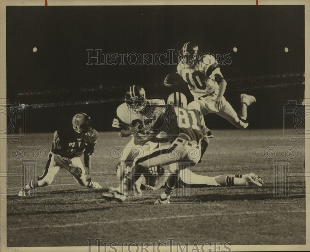 1978 Press Photo Steve Edlund, Marshall High School Football Player at Game- Historic Images