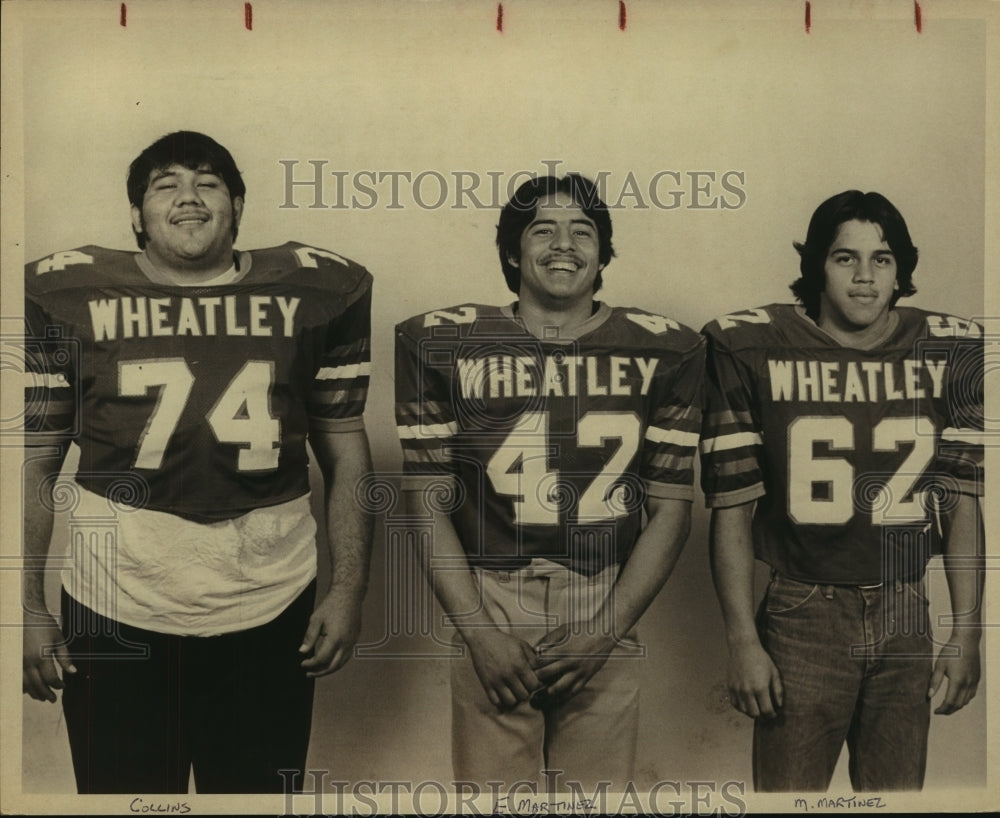 Press Photo Marty Martinez with other Wheatley Football Players - sas12247- Historic Images