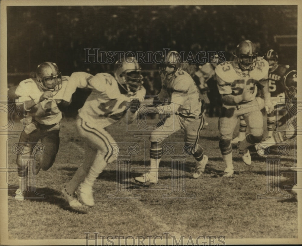 Press Photo Teddy Steele with Other Rockets Football Players at Game - sas12257- Historic Images