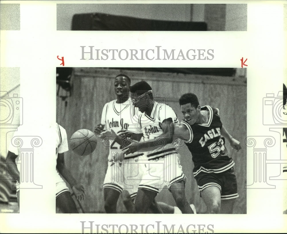 1991 Press Photo Darvis Cosper, Jay High School Basketball Player at Game- Historic Images